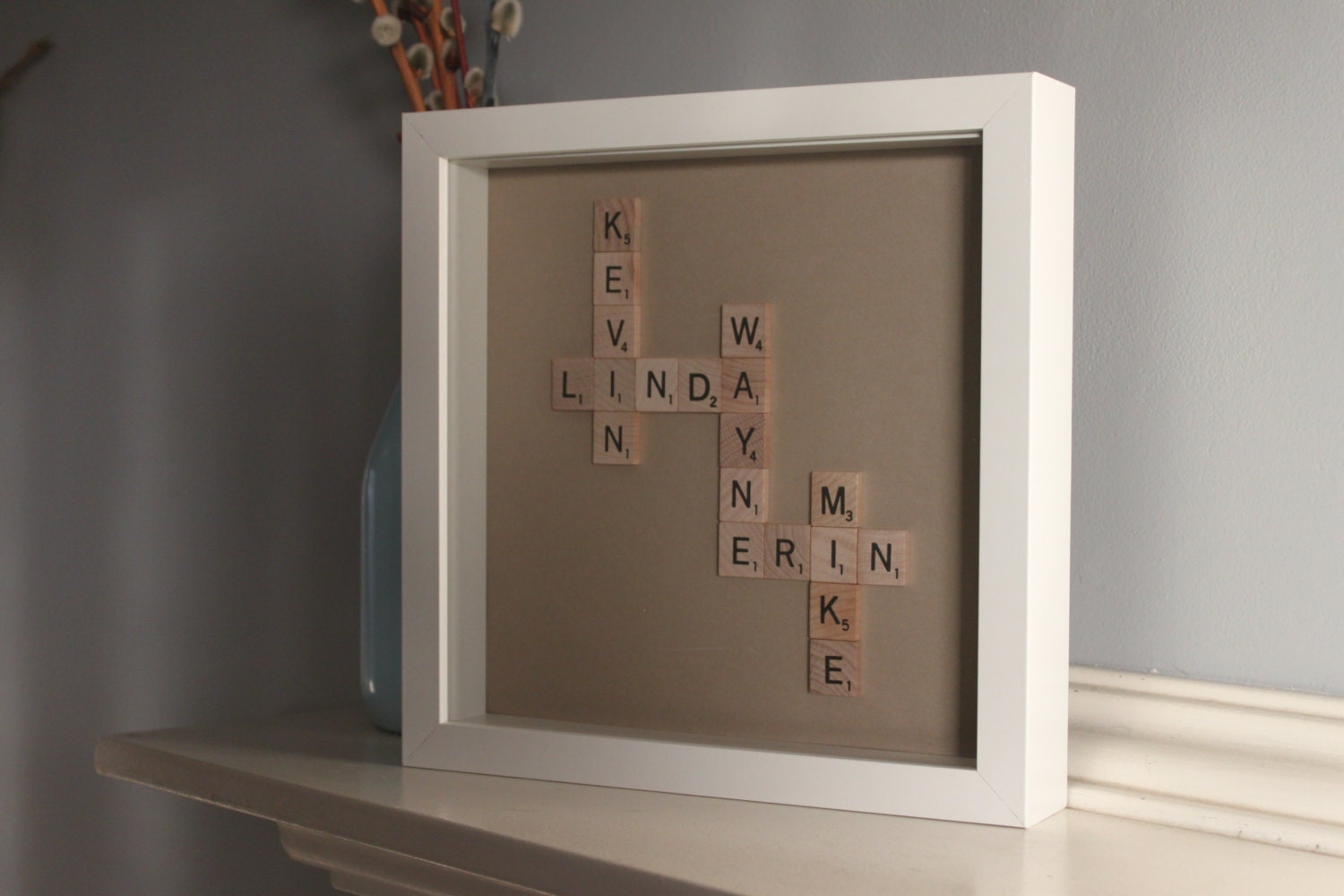 Personalized Scrabble Tile Name Art