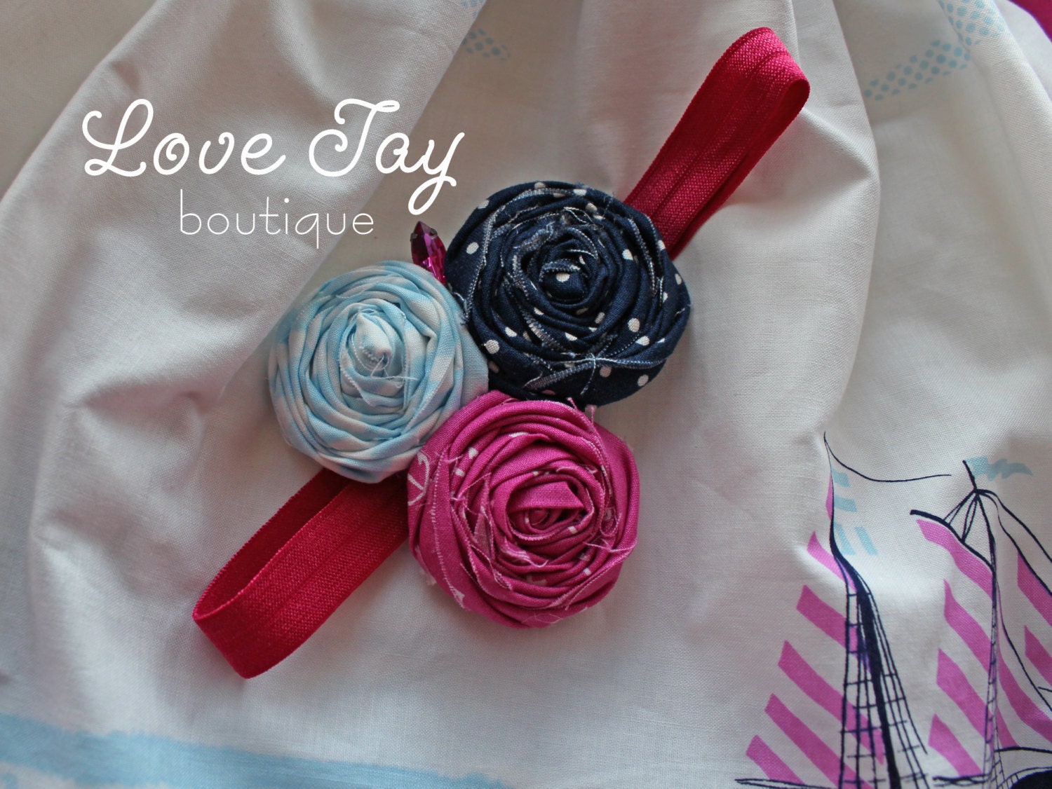 Girls headband add on "Deep Sea Journey"...Love Tay Boutique...hand made