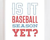 8x10 Baseball Season Wall Art Print