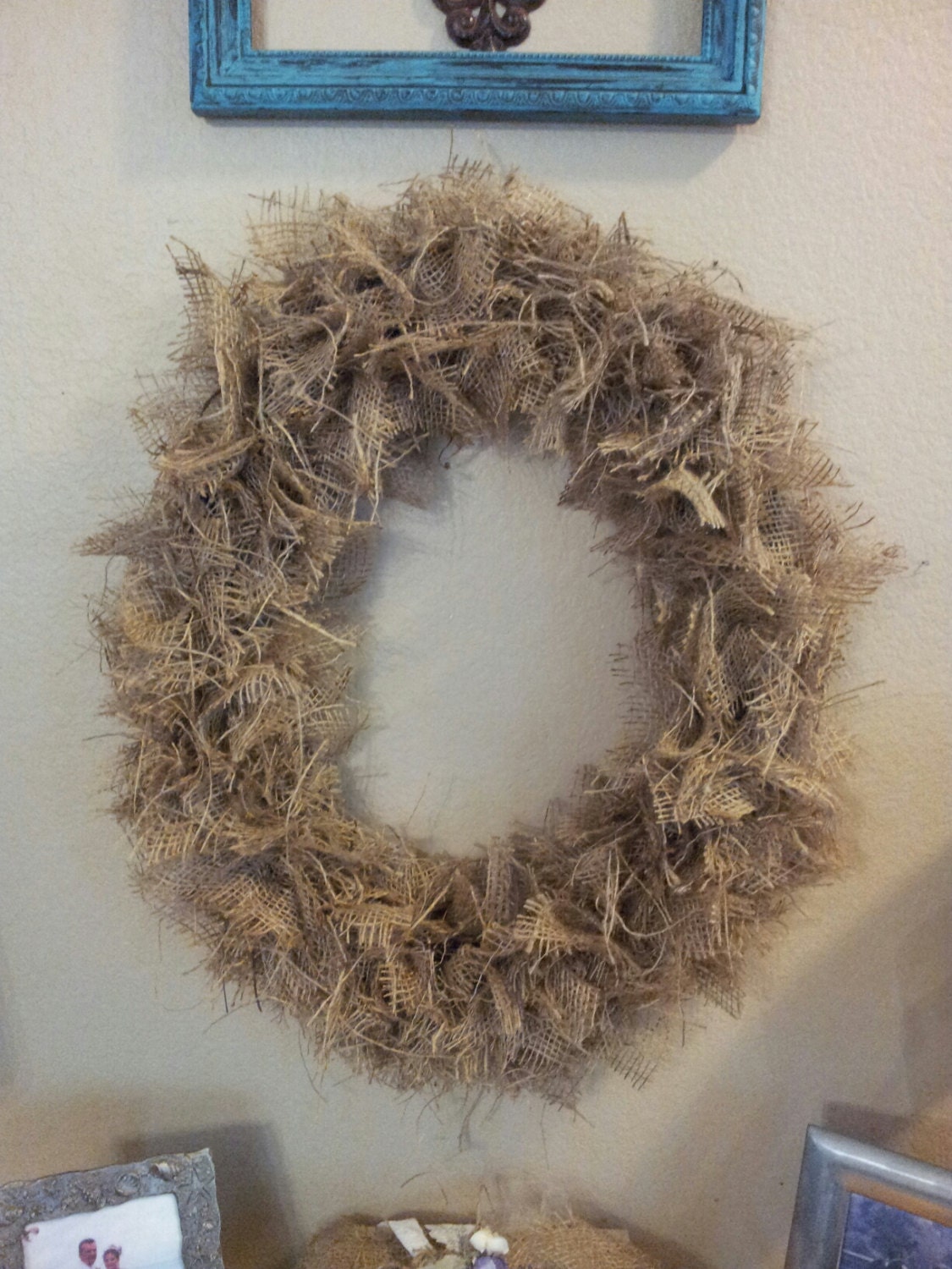 Burlap Rag Wreath