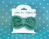 Girls/ Babies Crochet Bow In Greek Sea Teal