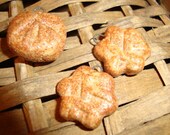 Pendant and Charms Set - Ceramic - Cinnamon Sugar - Handcrafted Art Bead -   S04
