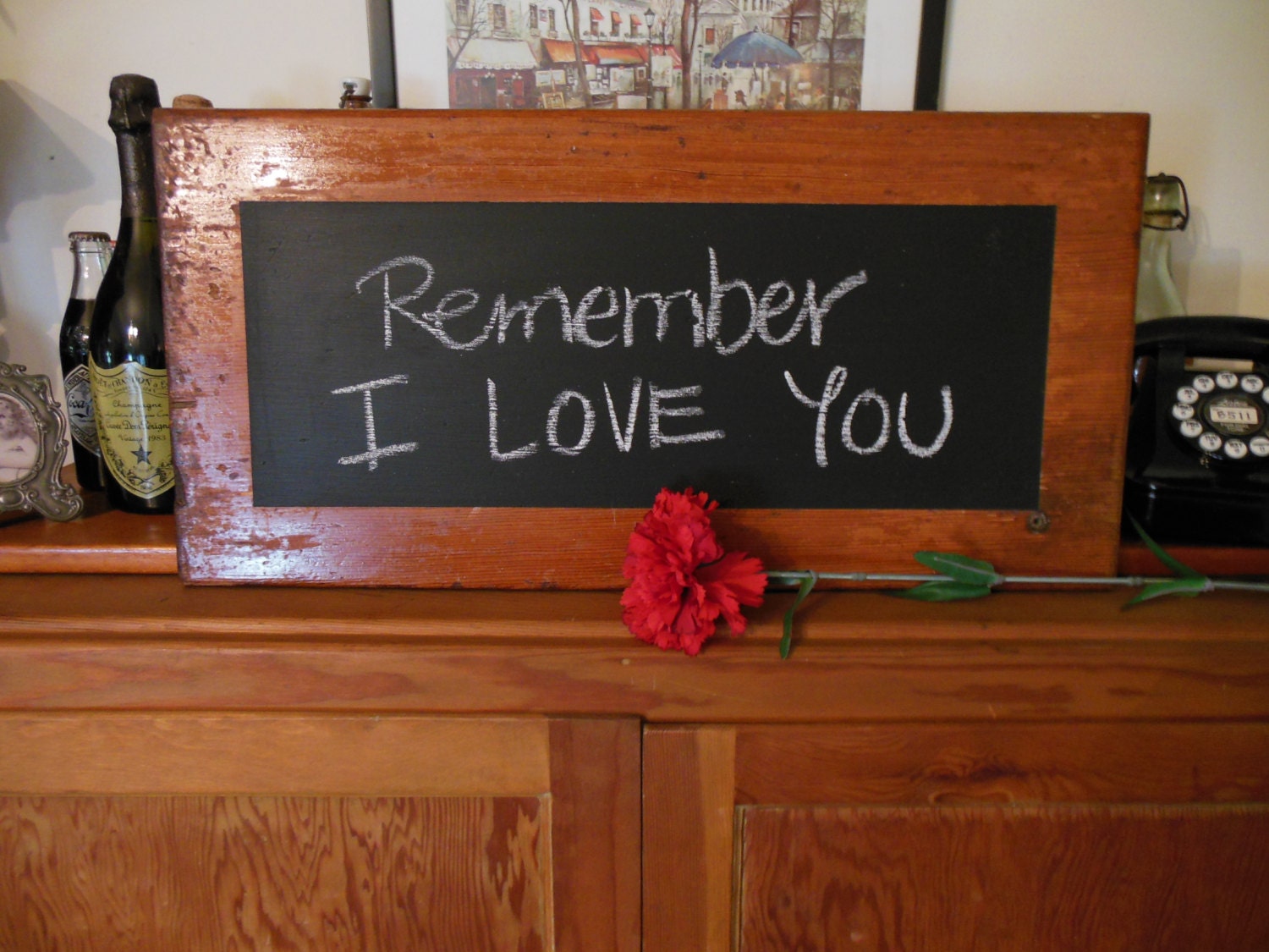 CHALKBOARD  ...  Made in America  ...  1930's  ...  Chalk Board  ...  Message Board  ...  Kitchen Chalkboard