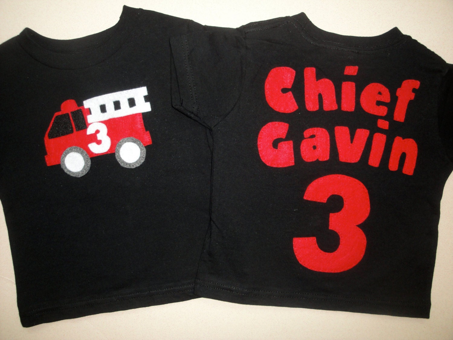 Birthday Fire Truck T-shirt Il_570xn
