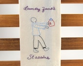 Laundry Zombie Towel - Funny Towel - Hand Embroidered