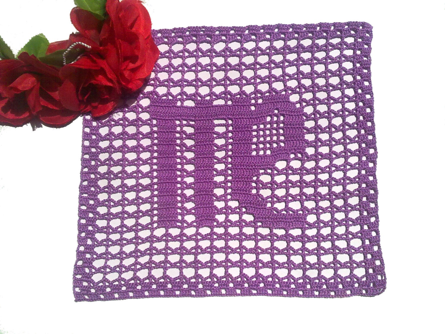 Purple Crochet Doily, Zodiac Sign, Virgo, Personalized, Crochet Placemat, Gift Idea, Horoscope - CrochetMiracles