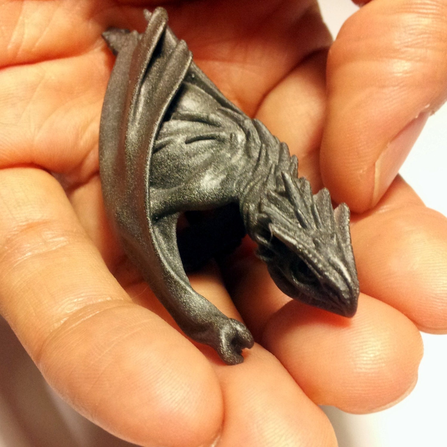 Two-Claw: Horntail Dragon Ring - Medieval Sculpted Resin Jewelry