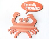 Bitchin' Kitchen Crab, kitchen decor, wall decor, wood sign, beach, coastal, seafood restaurant, shabby chic, distressed