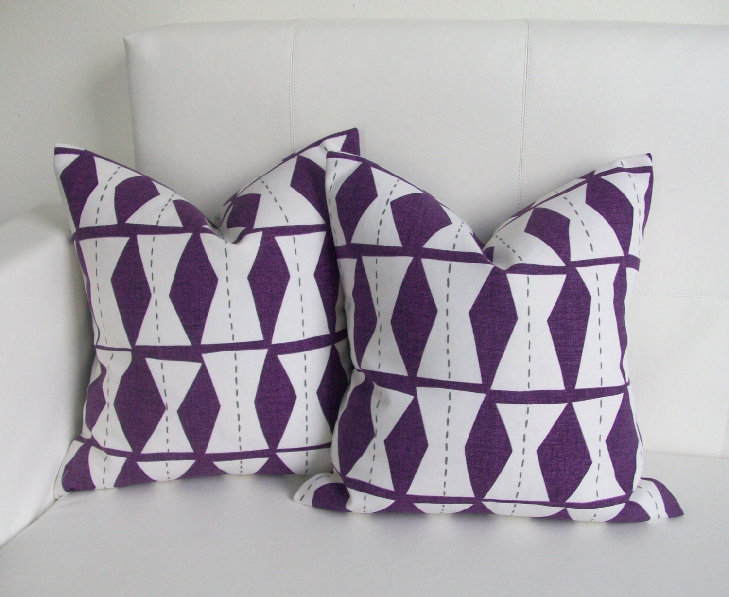 NEW Purple Diamonds Pillow Covers - Set of 2 - 18x18