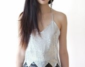 so sexy vintage PACO RABANNE metal mesh chain mail halter backless top