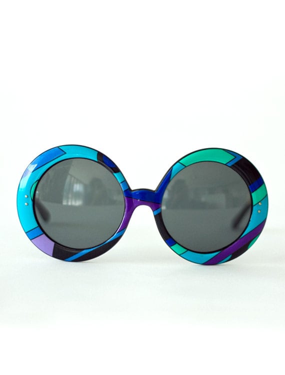 Do NOT buy, resered for CATHY super rare & incredible vintage 1960s PUCCI mint condition graphic print mod sunglasses collector's item