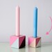 PINK TRIANGLES : SMALL candle holder