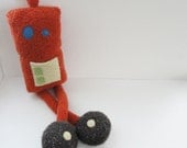 Orange Robit Robot Plush Handmade Stuffed Friend