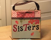 SISTERS Scrapbook Album with Mini Journal-Photo Books - an album with "Purse-onality" by TopangaDaCat