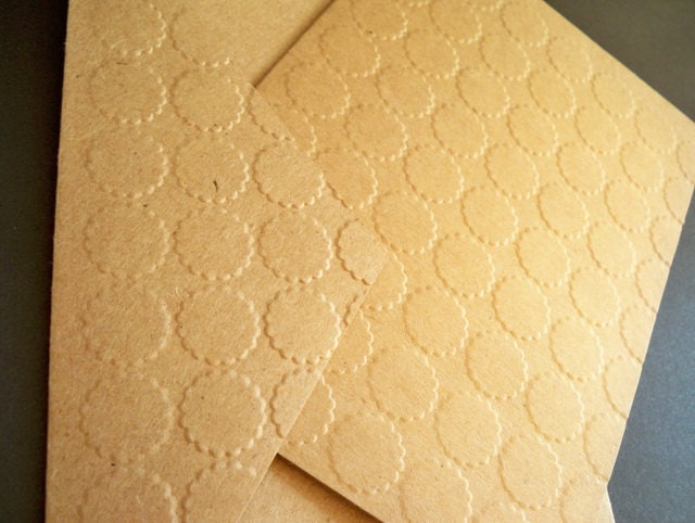 Blank Kraft Card Set Embossed, Bottle Cap Cards, Kraft Stationery, Minimalist,  Kraft Paper Gift Wrapping, Kraft Envelopes