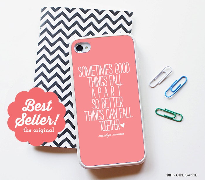 Plastic iPhone Case - Marilyn Monroe Quote - Better Things - Pink - iPhone 4/4s - iPhone 5