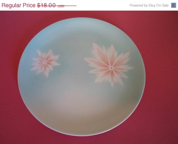 SPRING SALE vintage set of three Sunburst Princess China dinner plates