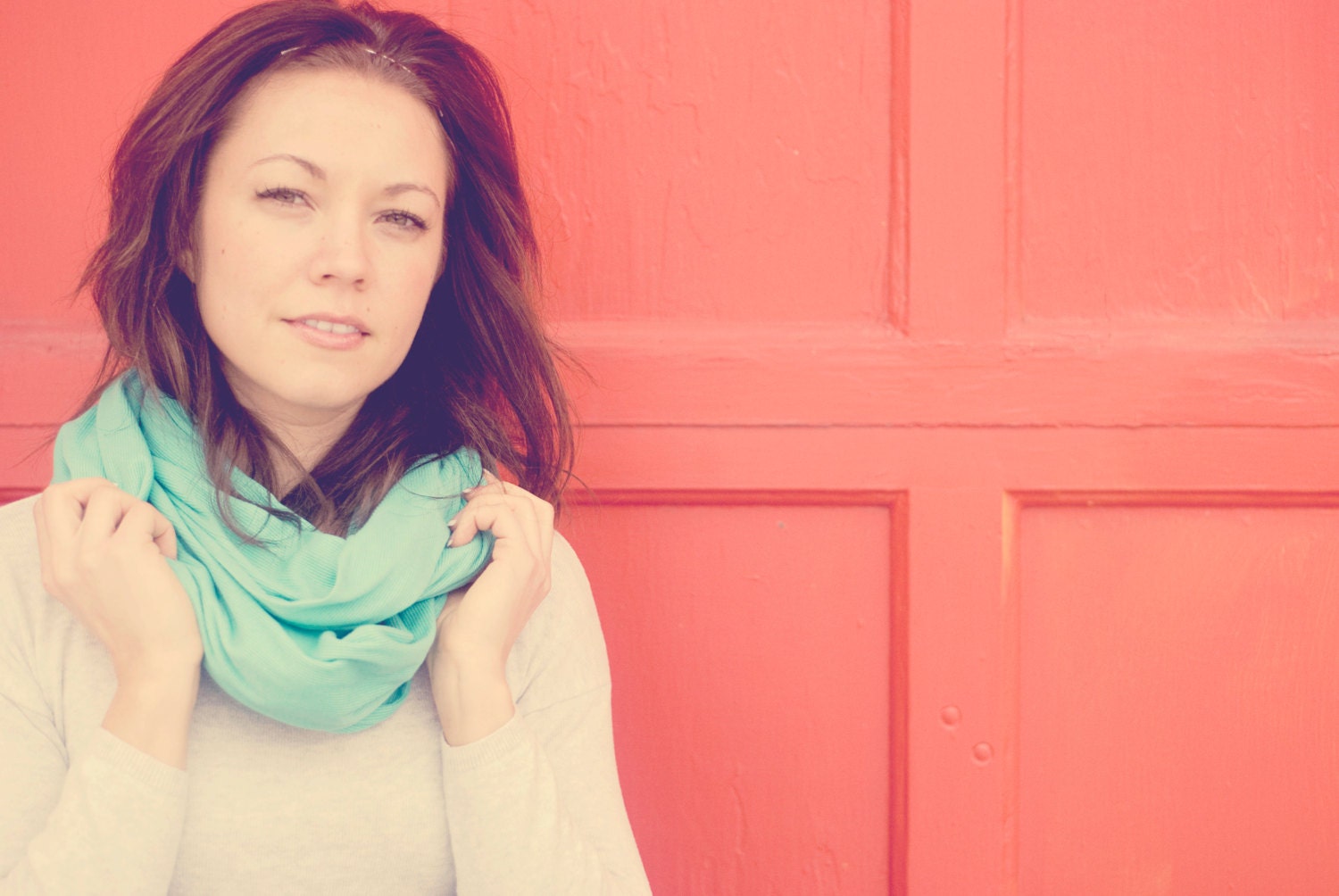 Turquoise Henley Scarf
