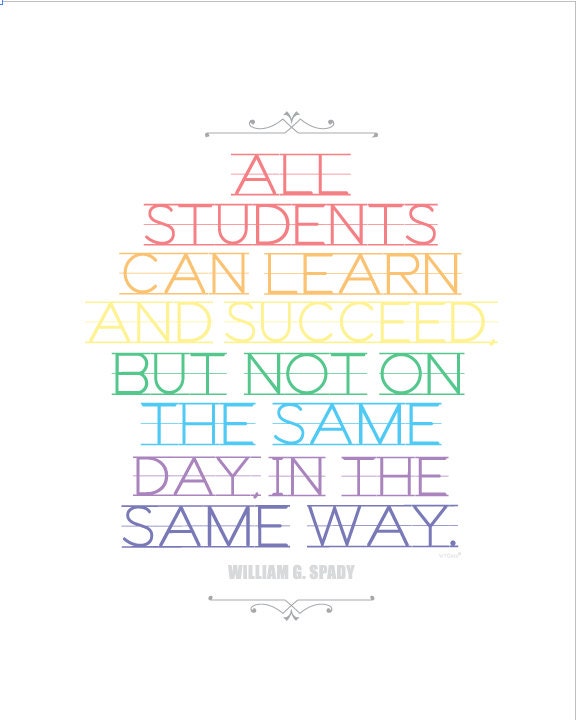 Teacher Print- All Students Can Learn And Succeed- Print Design, Wall decor