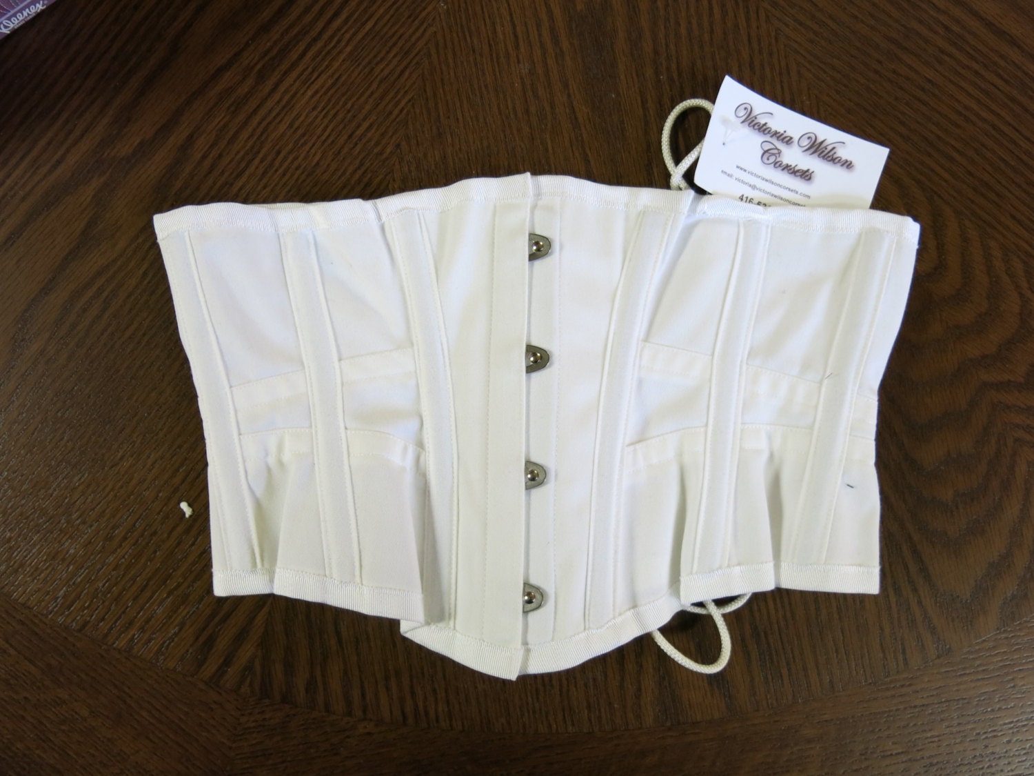 1 Layer Coutil Waspie Cincher Corset White - size 28