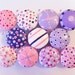 Sale - Girls Dresser Knobs hand painted in purples and pinks