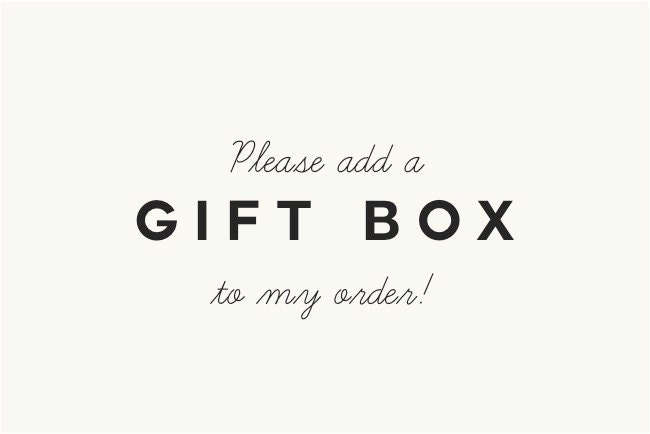 add a gift box - simple delicate handmade jewelry by fancy lemon
