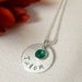 Personalized Mommy Necklace, Hand Stamped Aluminum Disc Custom Necklace,MOMMY NECKLACE