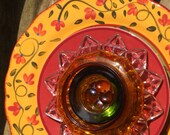 Glass Garden Flower--Golden Summer--Yellow-Gold-Red