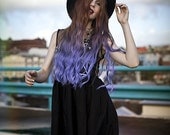 Ombre Hair Extensions, Purple Haze, Dark Brown Hair, Purple Hair, Bohemian Hair,(7) Piece, 18"/Custom Your Own