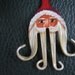 Curly Fork Santa Claus Painted Christmas Ornament  3.5