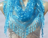 New spring and summer unique fashion, lace Sequin triangle scarf, shawl, scarf embroidered flowers, soft comfort women accessories