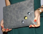 Elegant leather clutch bag, leather wristlet, leather shoulder bag, leather handbag, leather purse, satchel messenger purse
