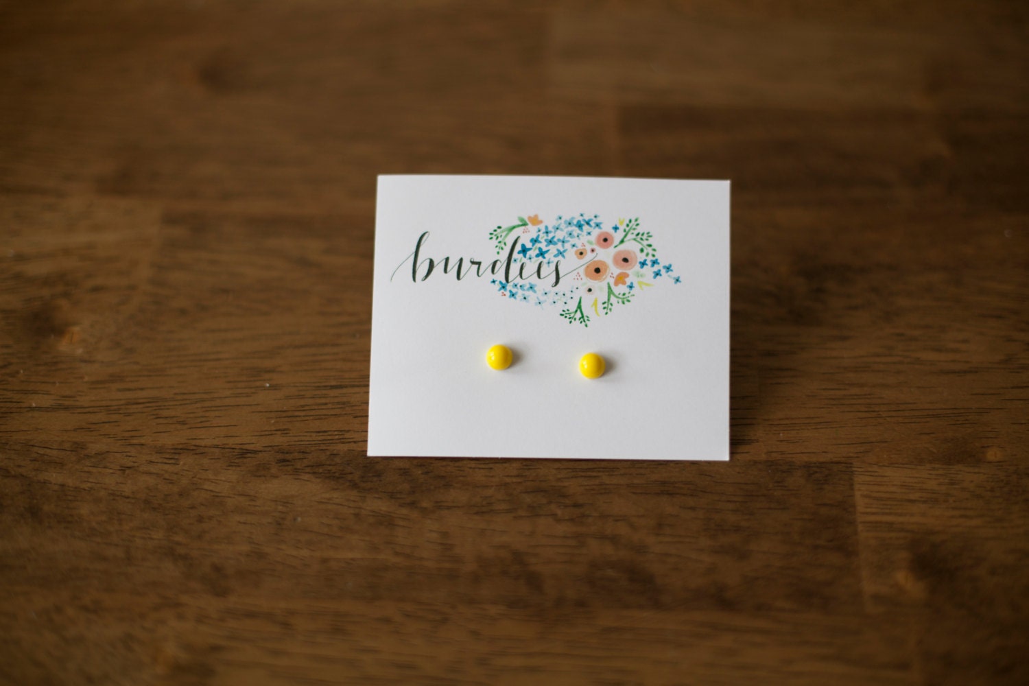 yellow vintage studs