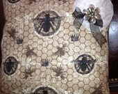 Buzzy Bee Burlap Pillow