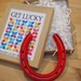 barn red genuine lucky horseshoe in box
