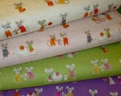 Country Mice  from Nursery Versery by Heather Ross  for Kokka- Fat Quarter