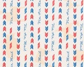 Via Airmail Stripe in Ivory from Airmail 1930's by Clothworks-  Fat Quarter