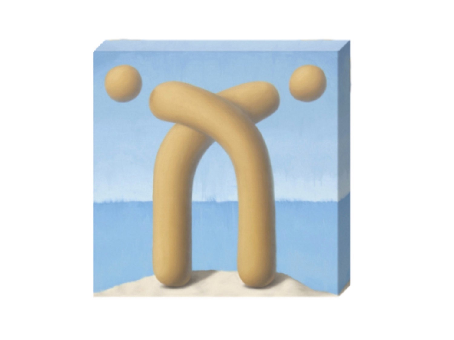 Surreal Painting Beach Ocean Lake Abstract FineArt Contemporary New York Artist 8" x 8" Oil on Canvas Giclee Reproduction Elizabeth Fonacier