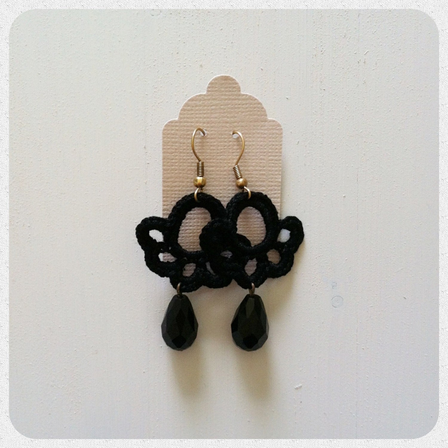Crochet earrings Liquorice