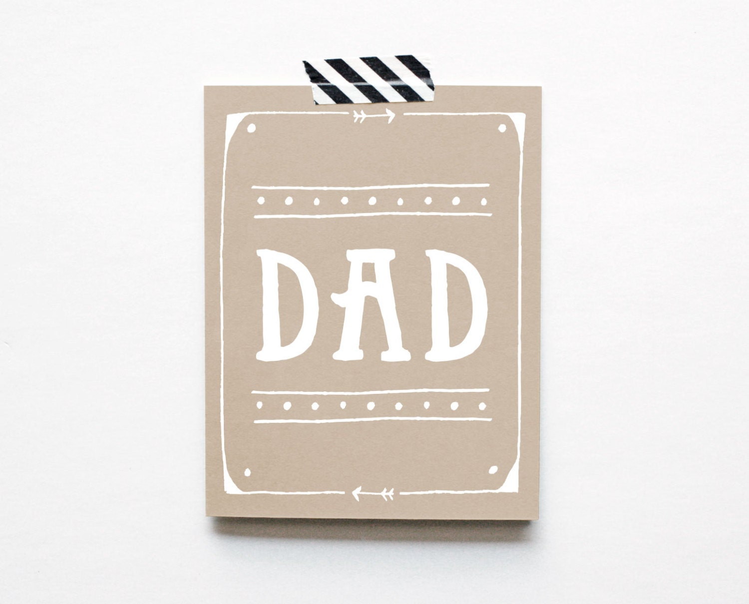 Dad Card, Fathers Day Card, Kraft, Hand Lettering