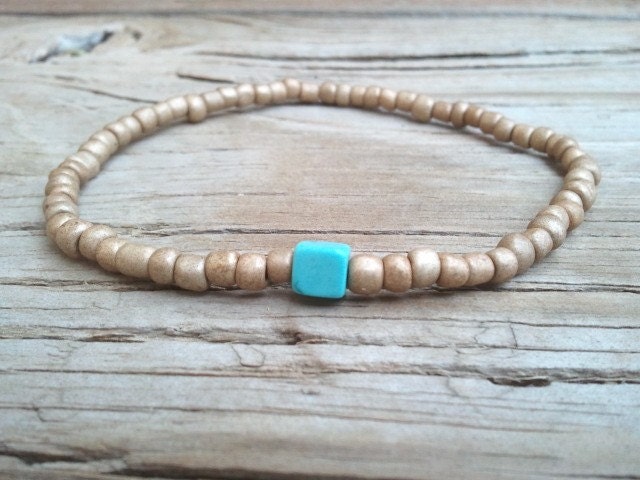 Turquoise cube bracelet