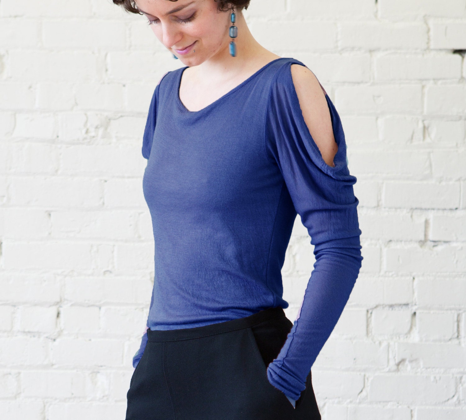 Cowl Sleeve Top