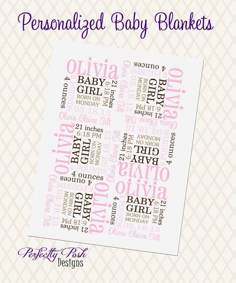 Personalized 30x40" Baby Blanket