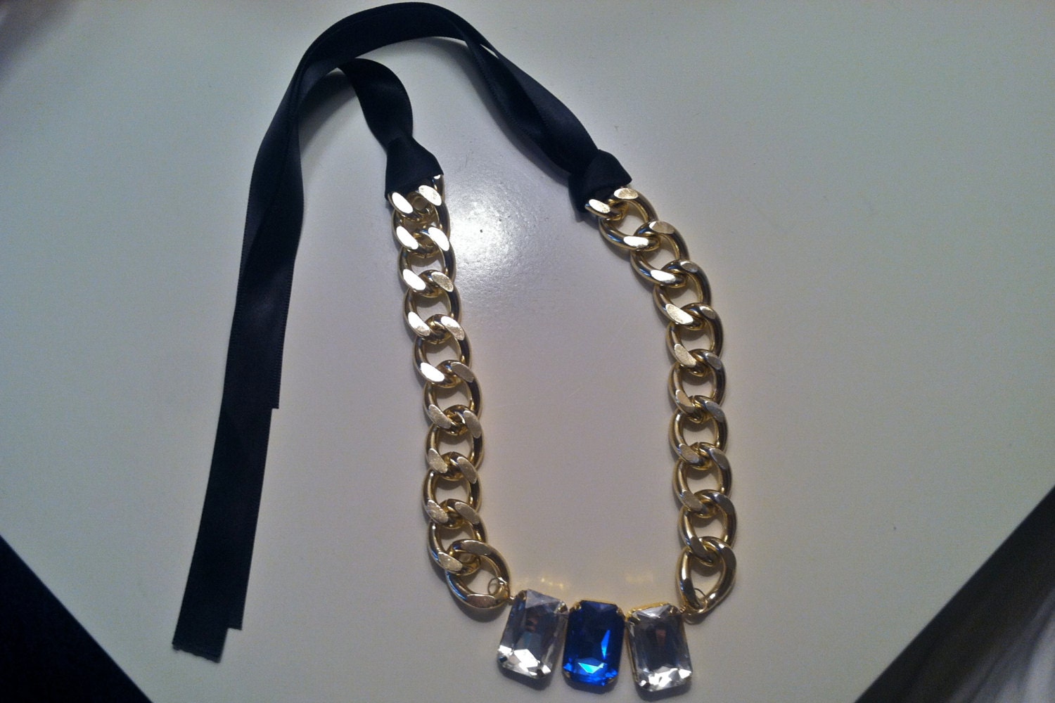 Sapphire & Clear Necklace