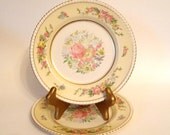 Simpsons Potters Ltd  Ambassador Ware Floral Plates - Set of 2 - Circa 1944 - England