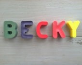 Personalized Alphabet Name Crayons, Custom Colors- Great Party or Birthday Favor (5 Letters)
