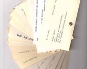 Sale 25 Library Card Catalog Cards for Altered Art Journals, Scrapbooks, Mixed Media Ephemera, DIY Journals