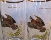Vintage Ned Smith Bob White and Culver Green Winged Teal Glasses