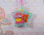 Pastel Rilakkuma Korilakkuma Cupcake Bow Necklace