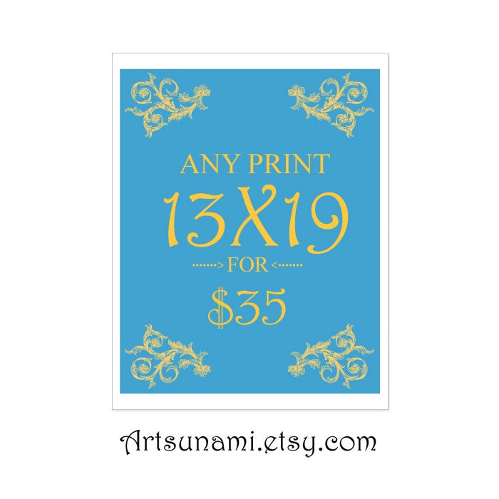 Any Print 13x19 inches - Customise Your Size